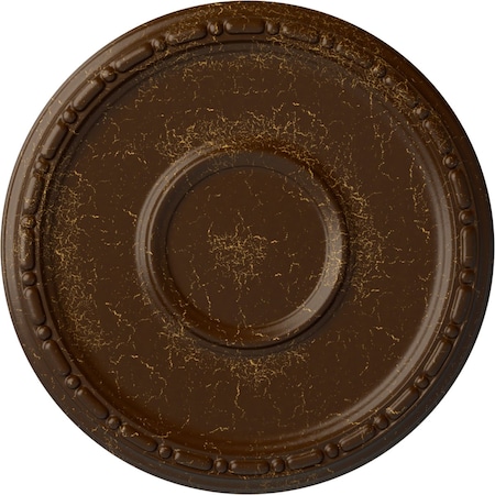 Ekena Millwork Medea Ceiling Medallion (Fits Canopies up to 5 1/2"), 16 1/2"OD x 1 1/2"P, Root Beer Crackle CM16MDRBC